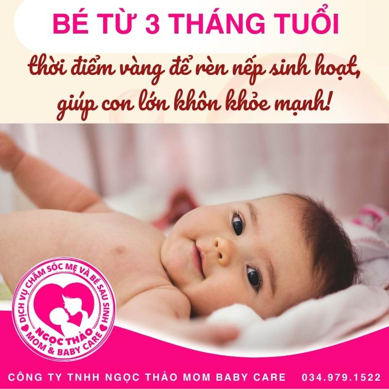 chăm sóc bé 3 tháng tuổi